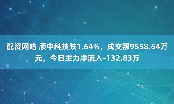 配资网站 颀中科技跌1.64%，成交额9558.64万元，今日主力净流入-132.83万